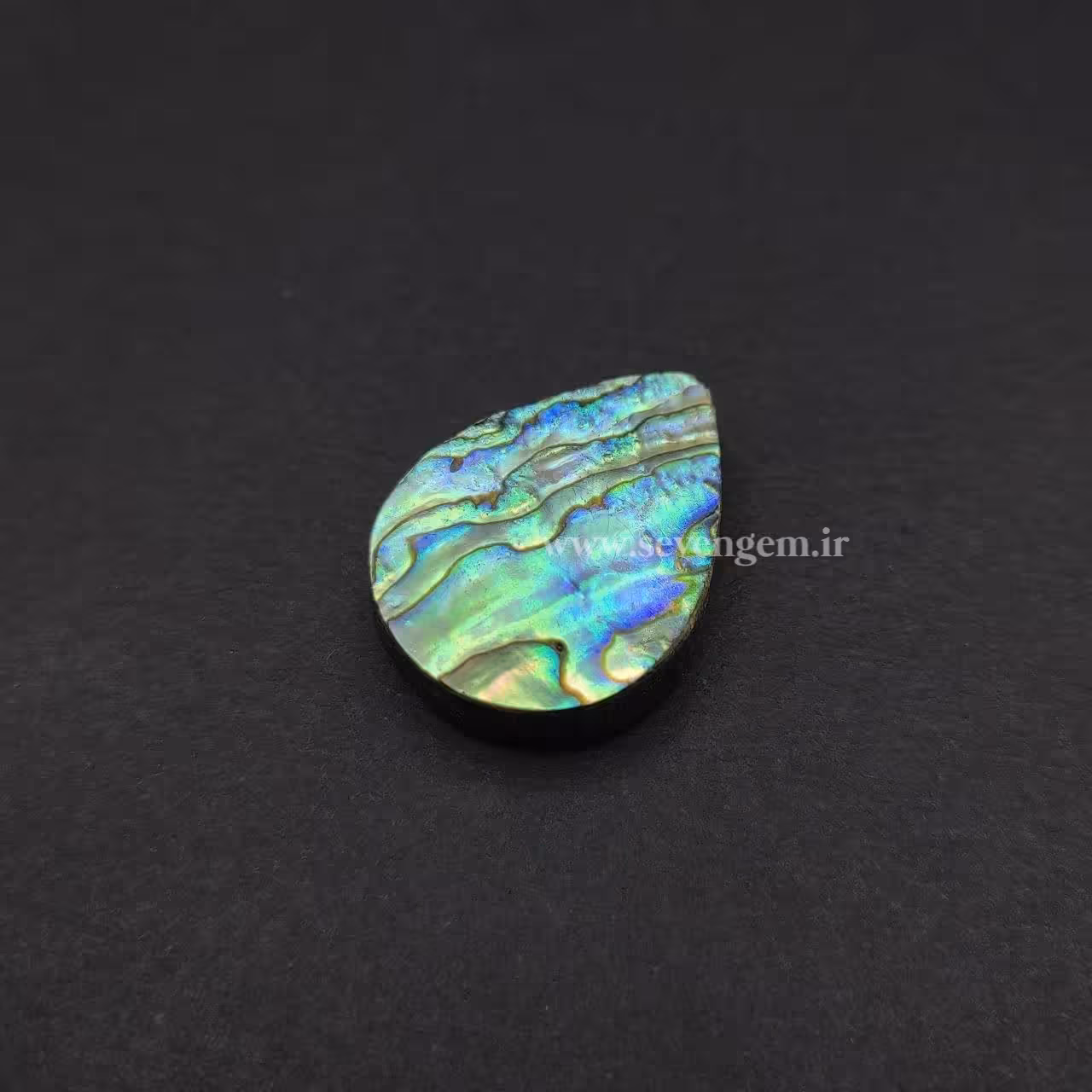 نگین صدف آبالون تراش اشکی (کد97)