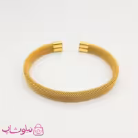 دستبند حصیری مردانه زنانه استیل طلایی کد 1591