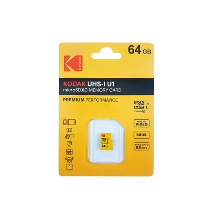 کارت حافظه microSDXC کداک Premium Performance کلاس 10 سرعت 85MBps  همراه با آداپتور SD