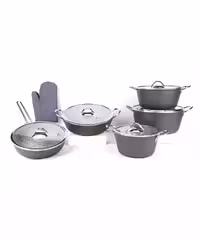 سرویس 10 پارچه ناسیکو رنگ خاکستری