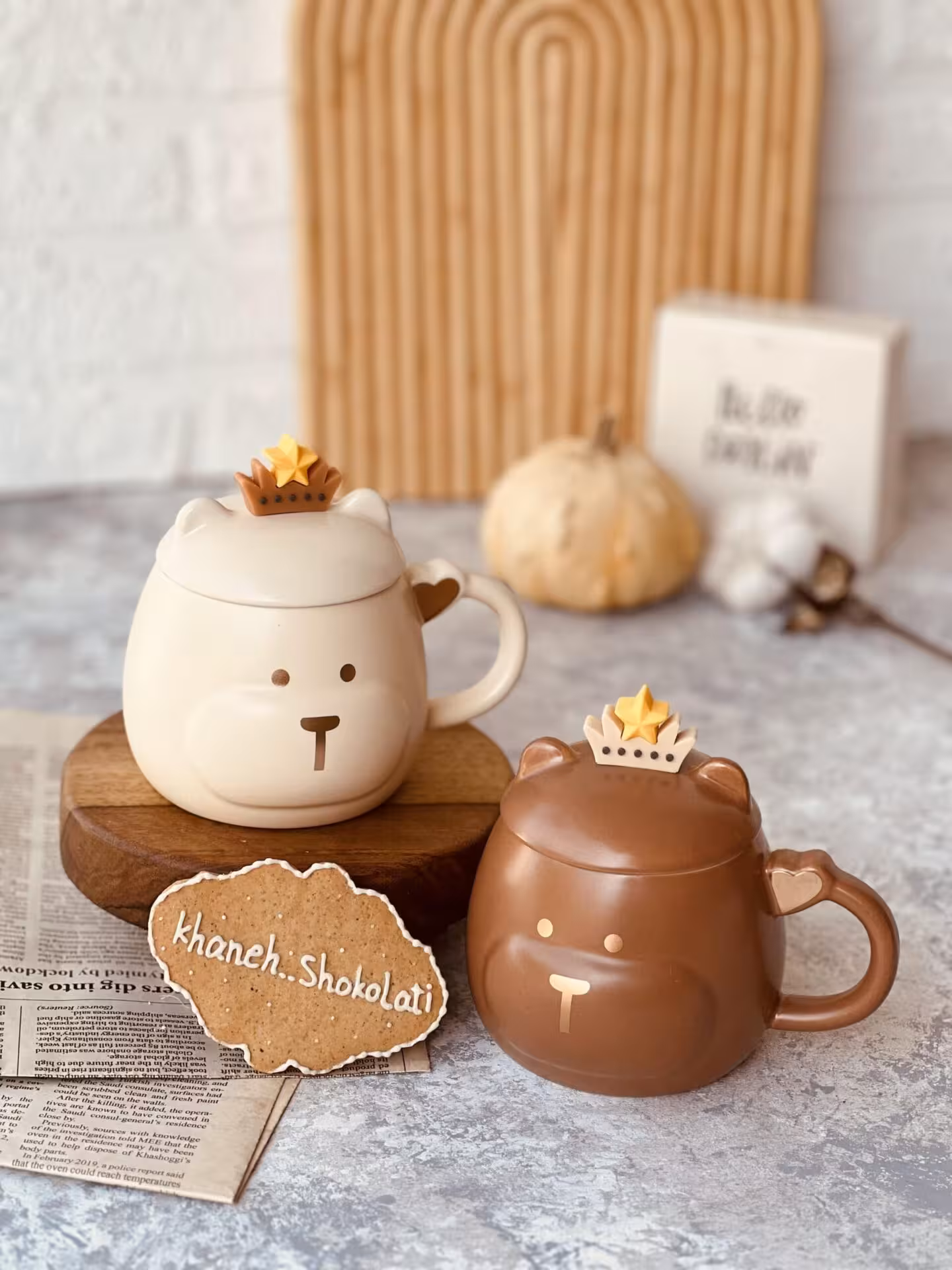 ماگ خرسی قاشق تاج دار کد0025