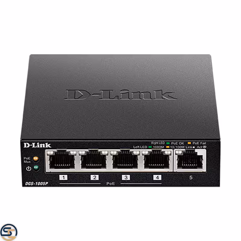 سوئیچ 5 پورت  POE دی لینک DGS‑1005P