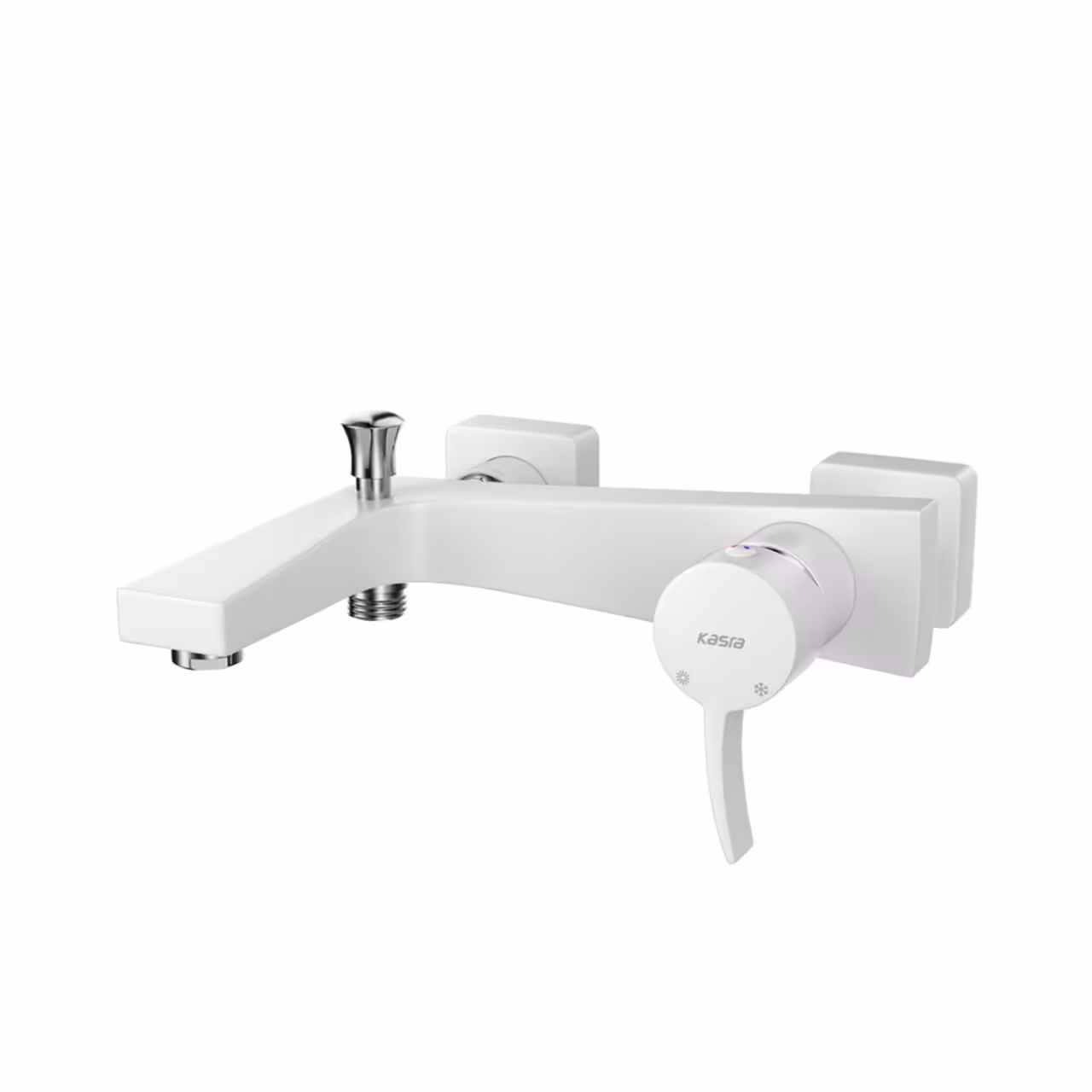 شیر دوش کسری مدل فیروزه (فیورنزو) سفید کروم