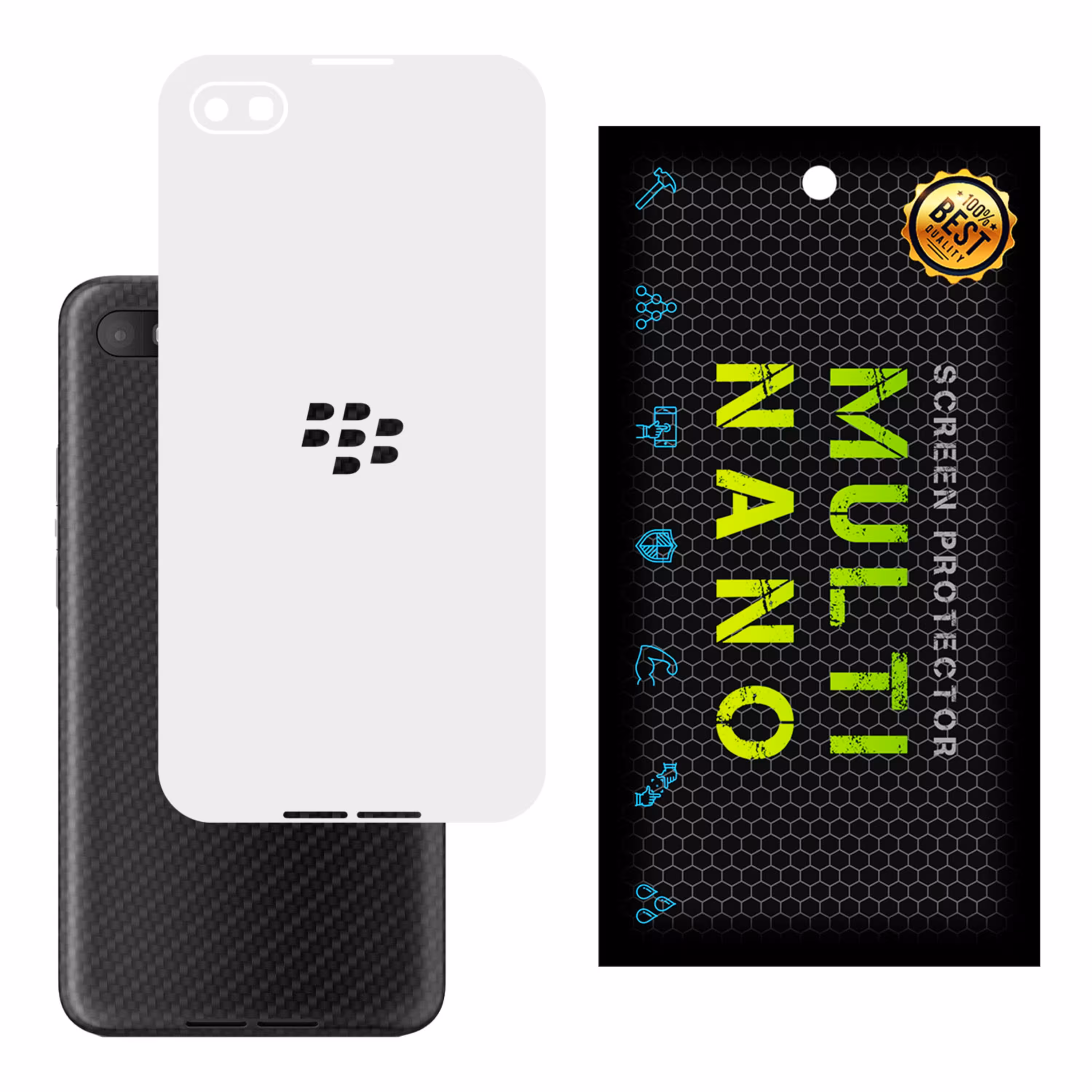 برچسب پوششی MultiNano مدل X-F1M-White برای پشت موبایل بلک بری Z30