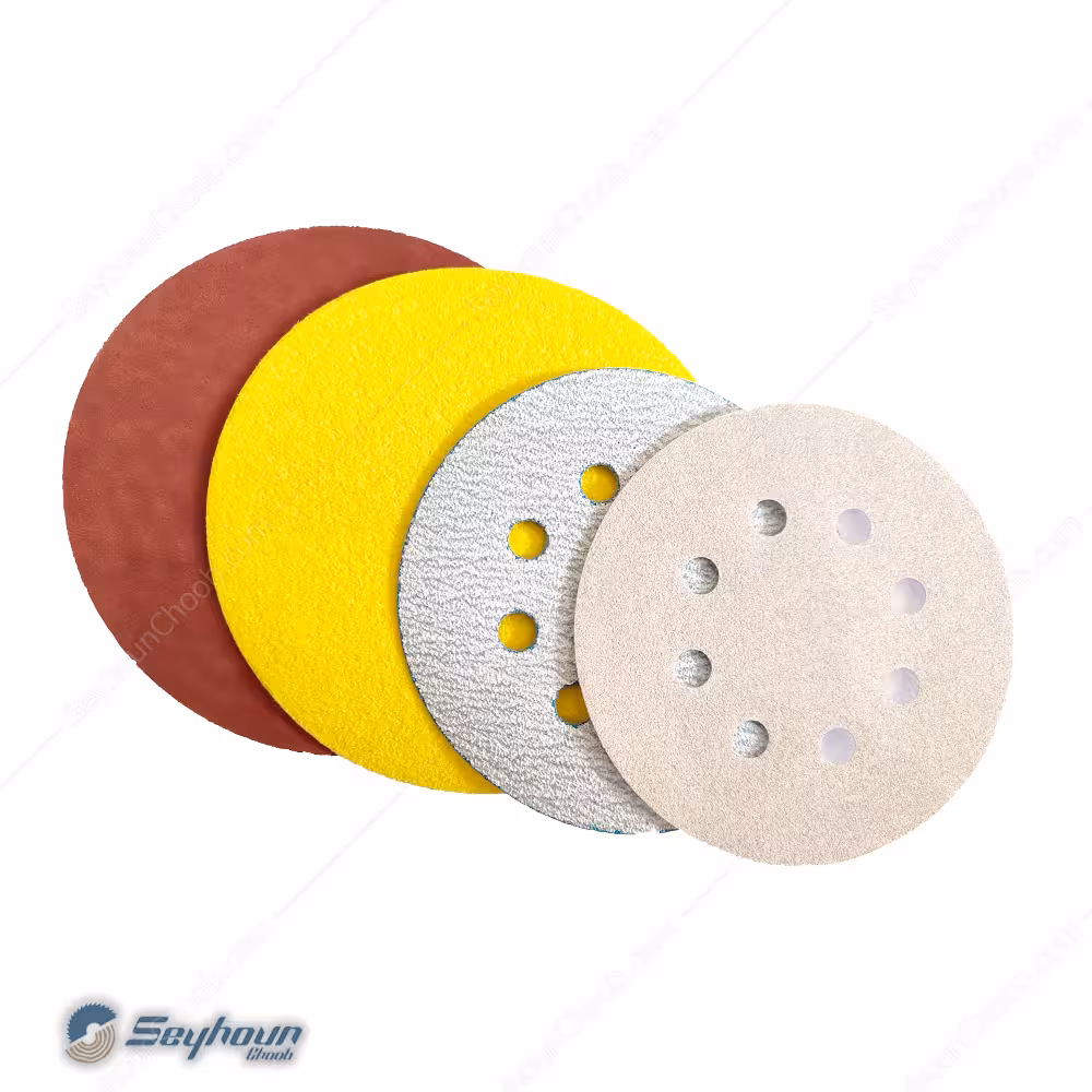 کاغذ سنباده گرد پشت کرکی بدون سوراخ قطر 115 میلی متر مش 400-40