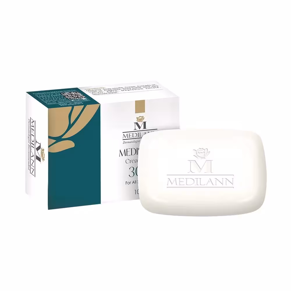 صابون 30% کرم مناسب انواع پوست مدیلن 100 گرم Medilann