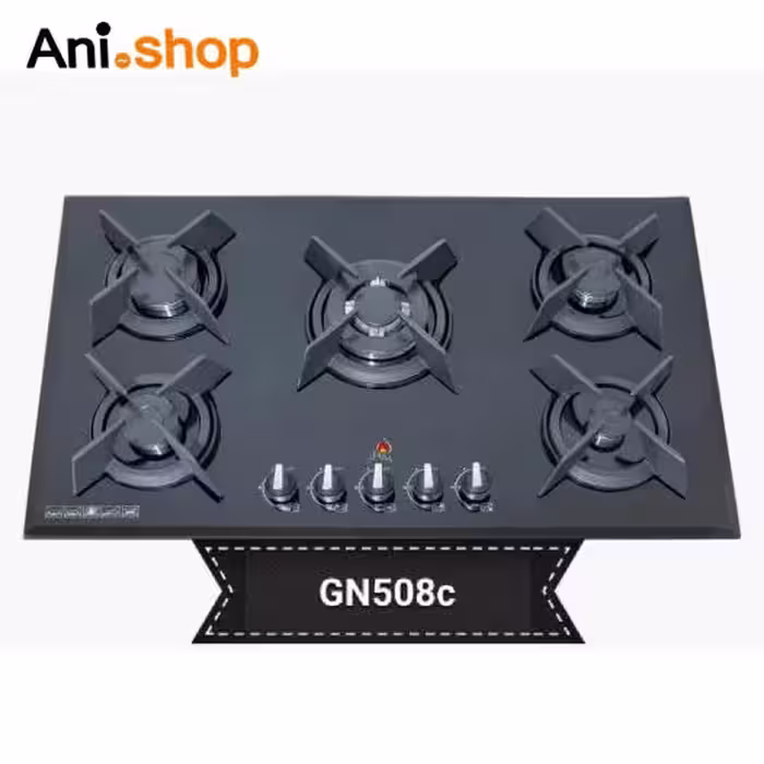 اجاق گاز 5 شعله شیشه ای طرح کنی جانا 508