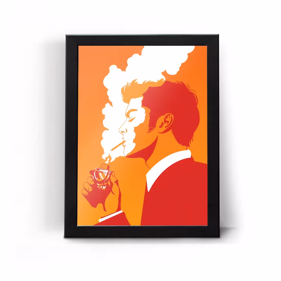 تابلو قاب اسموک Man in Smoke