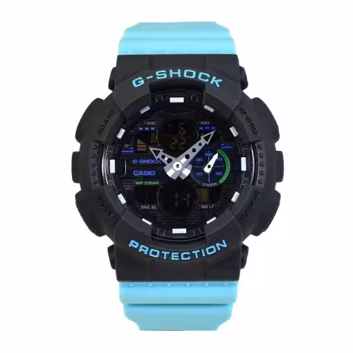 CASIO G-SHOCK HSD – 010 کاسیو جی شاک هیدرولیک دیجیتال بدون کوگ رنگ بند آبی روشن