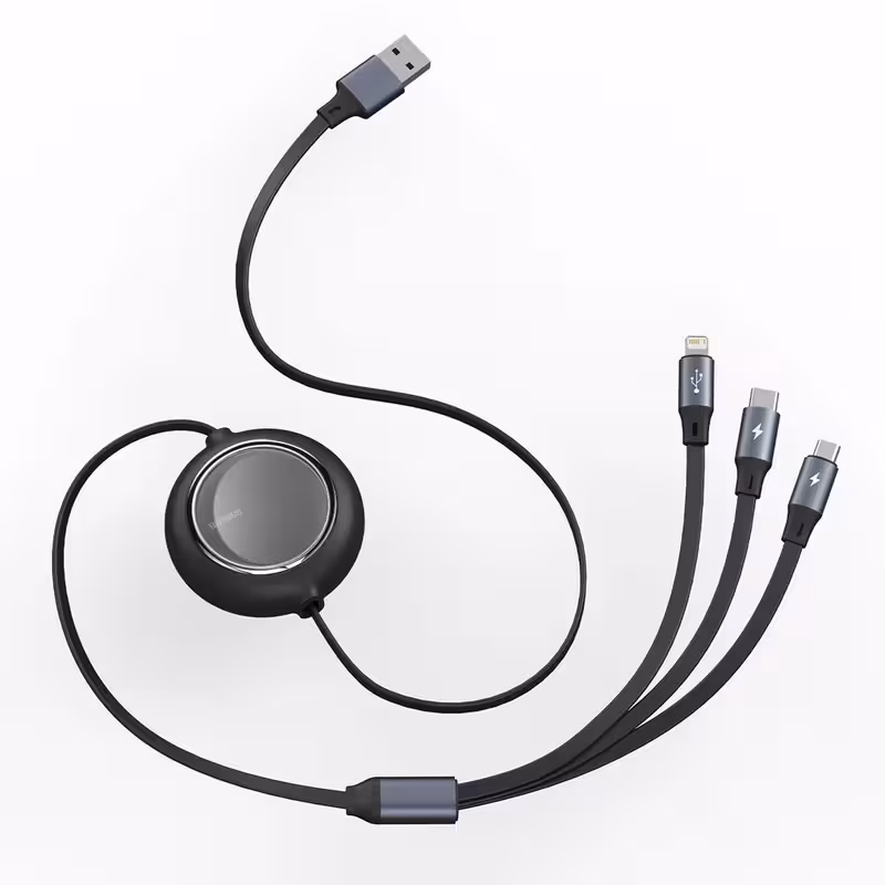 کابل تبدیل USB به MICRO USB / USB-C / لایتنینگ باسئوس مدل CAMLT-MJ01 طول 1.2 متر
