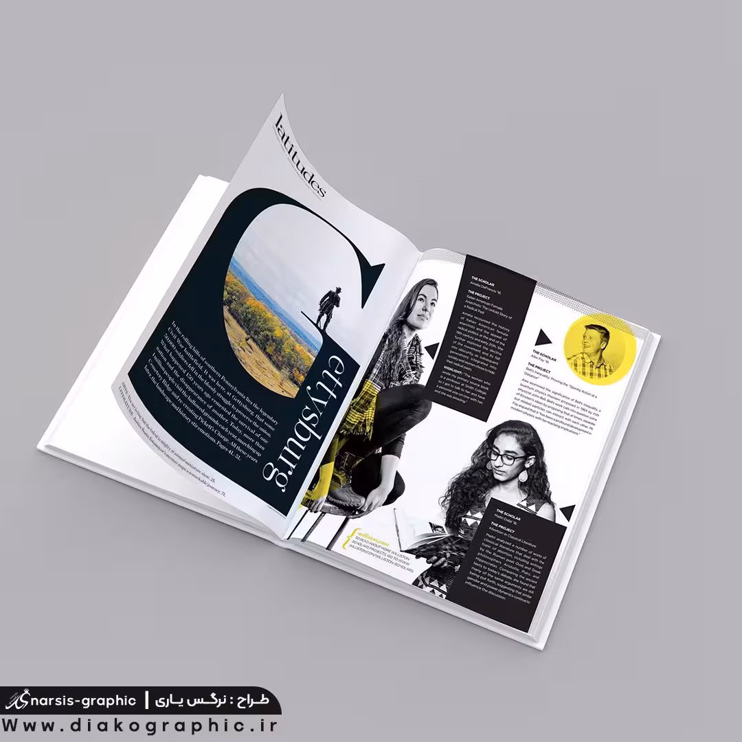 دانلود موکاپ پیج بوک به صورت PSD