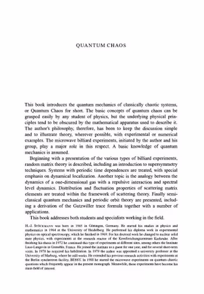 خرید و دانلود نسخه کامل کتاب Quantum Chaos: An Introduction