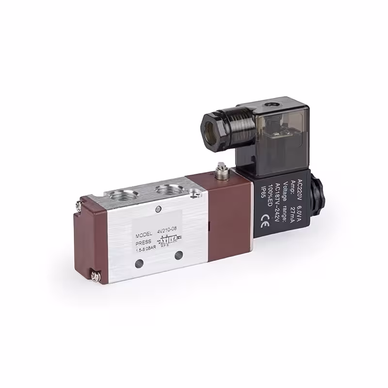 شیر برقی تک بوبین 5/2 سایز 1/2 پنوماتیک