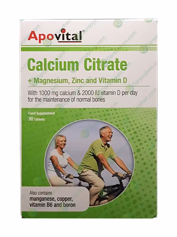 کلسیم سیترات همراه با منیزیم زینک و ویتامین دی آپوویتال – Apovital Calcium Citrate and Magnesium Zinc and Vitamin D