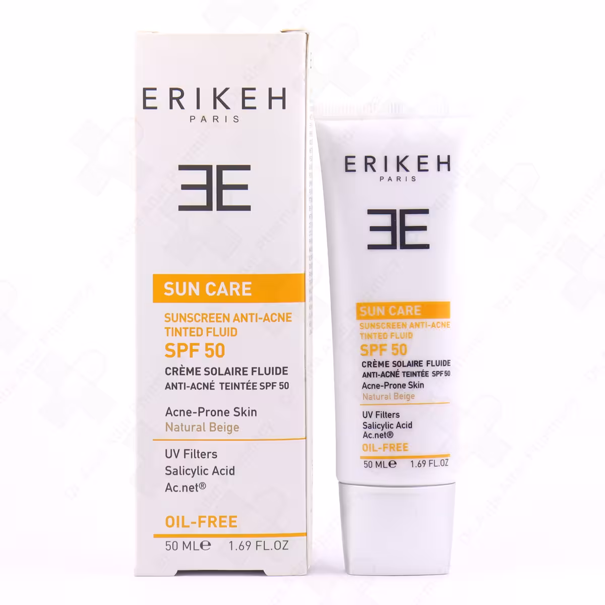 فلوئید ضد آفتاب و ضد جوش SPF50 (بژ طبیعی) اریکه