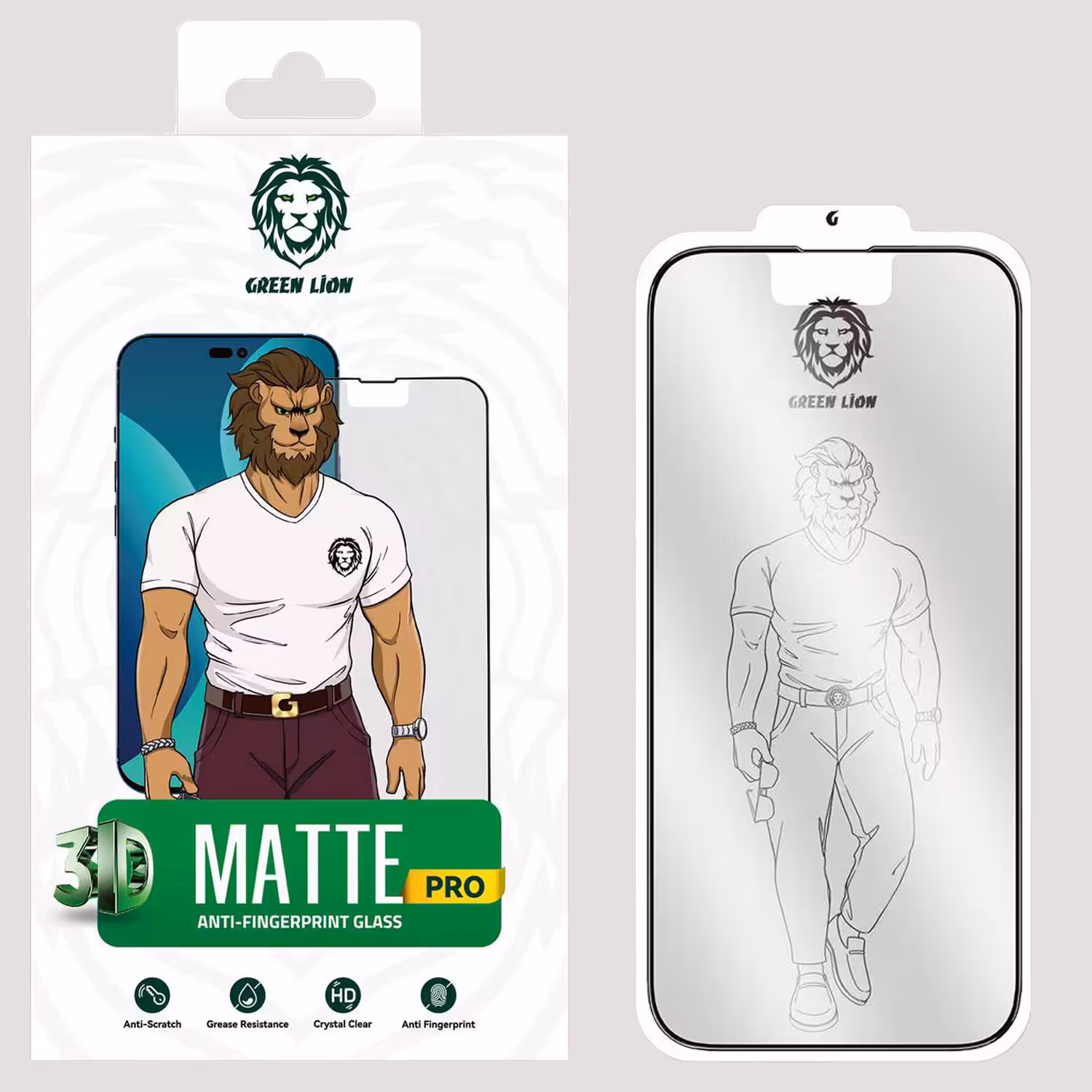 محافظ صفحه نمایش مات گرین مدل 3D Matte Pro مناسب برای گوشی موبایل اپل iPhone 14 Pro