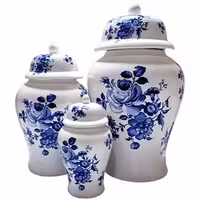 بانکه مدل جینجرجار طرح گل کد 655 مجموعه 3 عددی