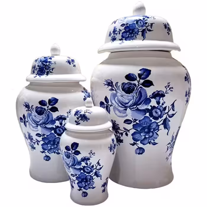 بانکه مدل جینجرجار طرح گل کد 655 مجموعه 3 عددی