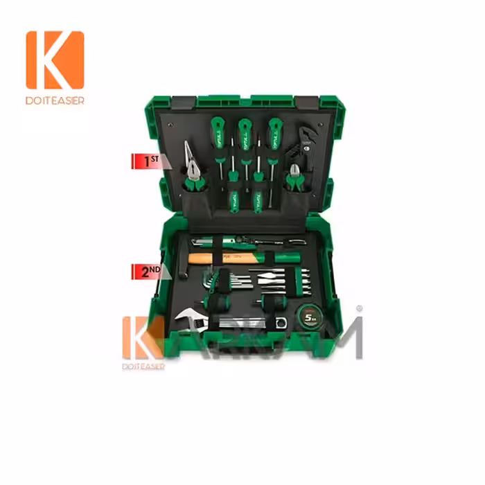 جعبه ابزار سامسونت سبز 104 پارچه GCZ-104A تاپ تول