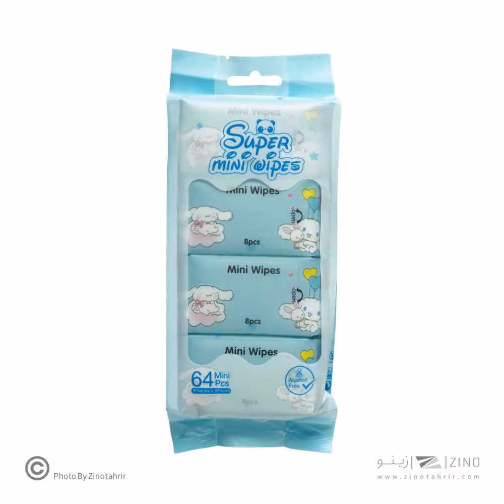 دستمال مرطوب فاتنزی طرح فانتزی بسته 8 عددی