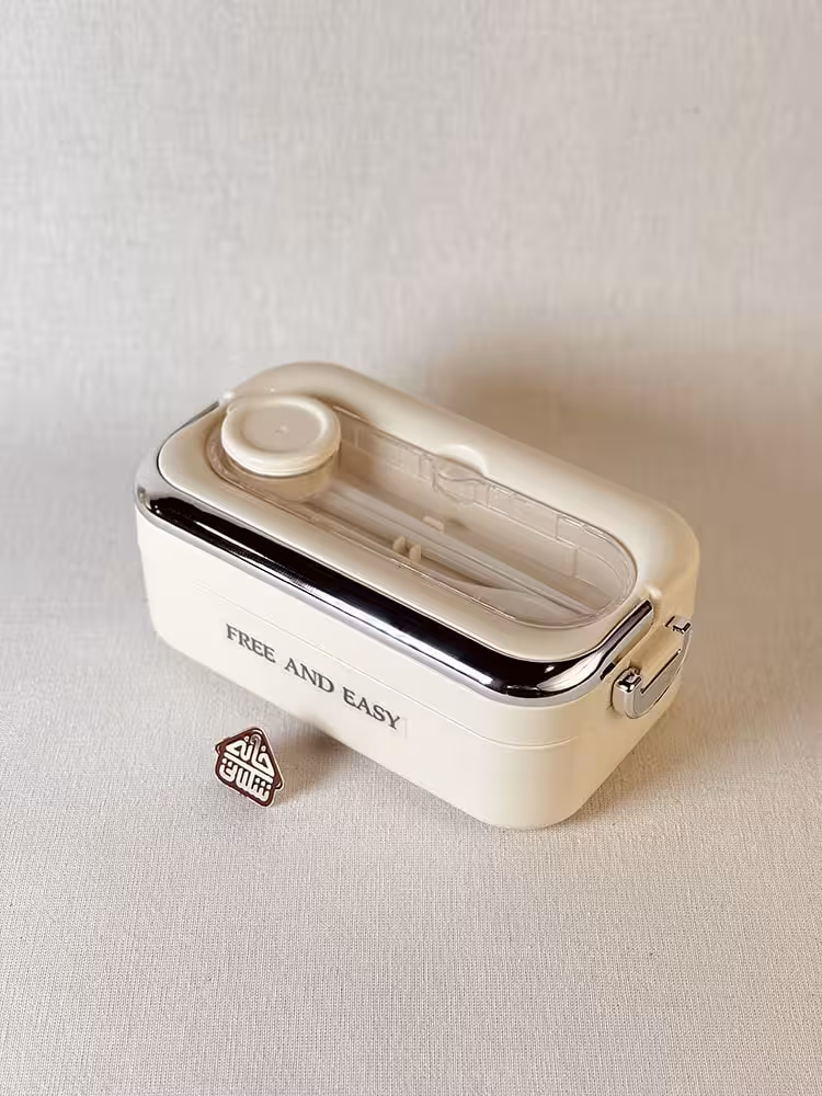 ظرف غذا داخل استیل کرم کد003007