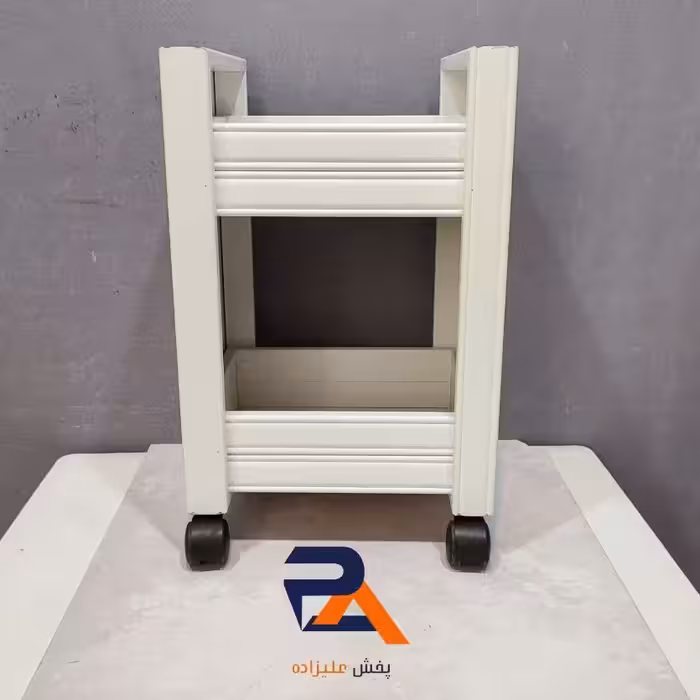 جا سیب زمینی وپیازی دو طبقه ویکتوریا بدون دسته جنس ام دی اف چرخ دار  