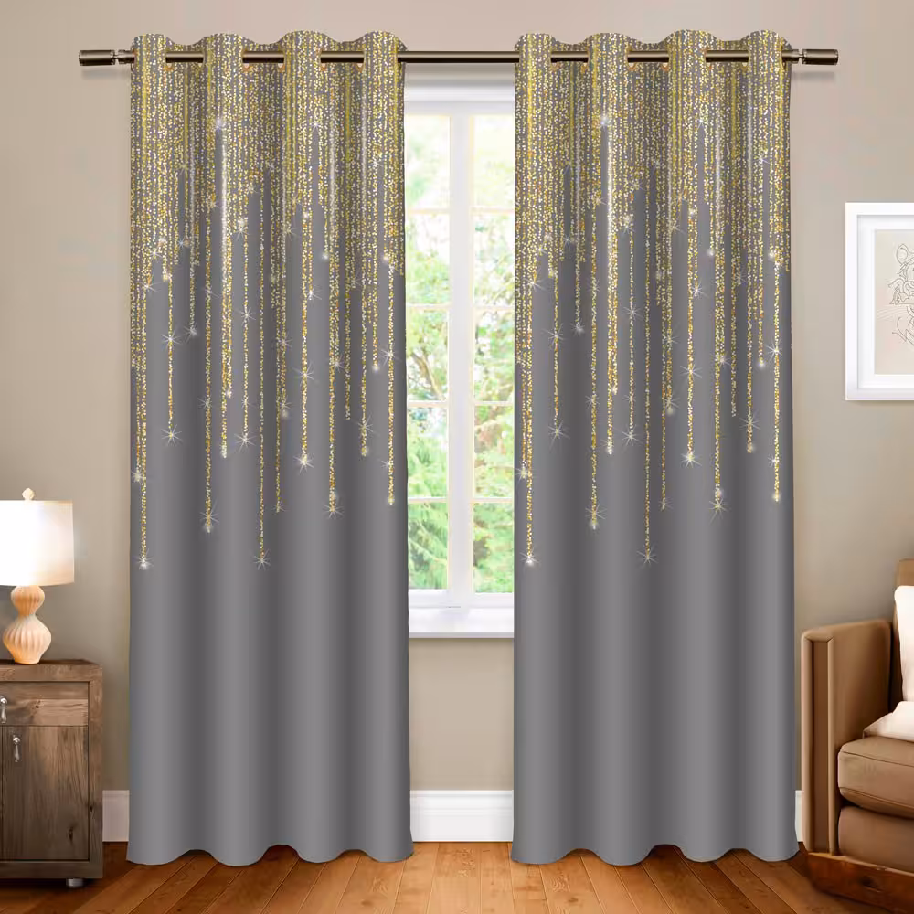 پرده پانچی کد 413 (طرح طوسی طلایی)