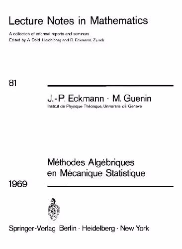 خرید و دانلود نسخه کامل کتاب Methodes Aigebriques en Mecanique Statistique