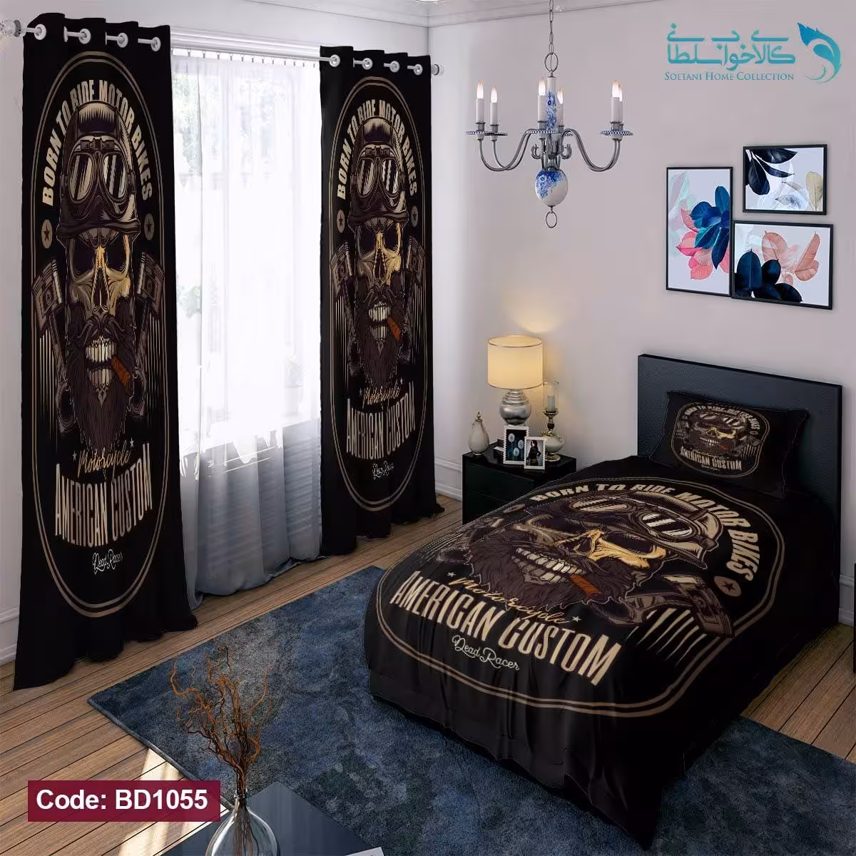 روتختی طرح اسکلت یکنفره کد BD1055