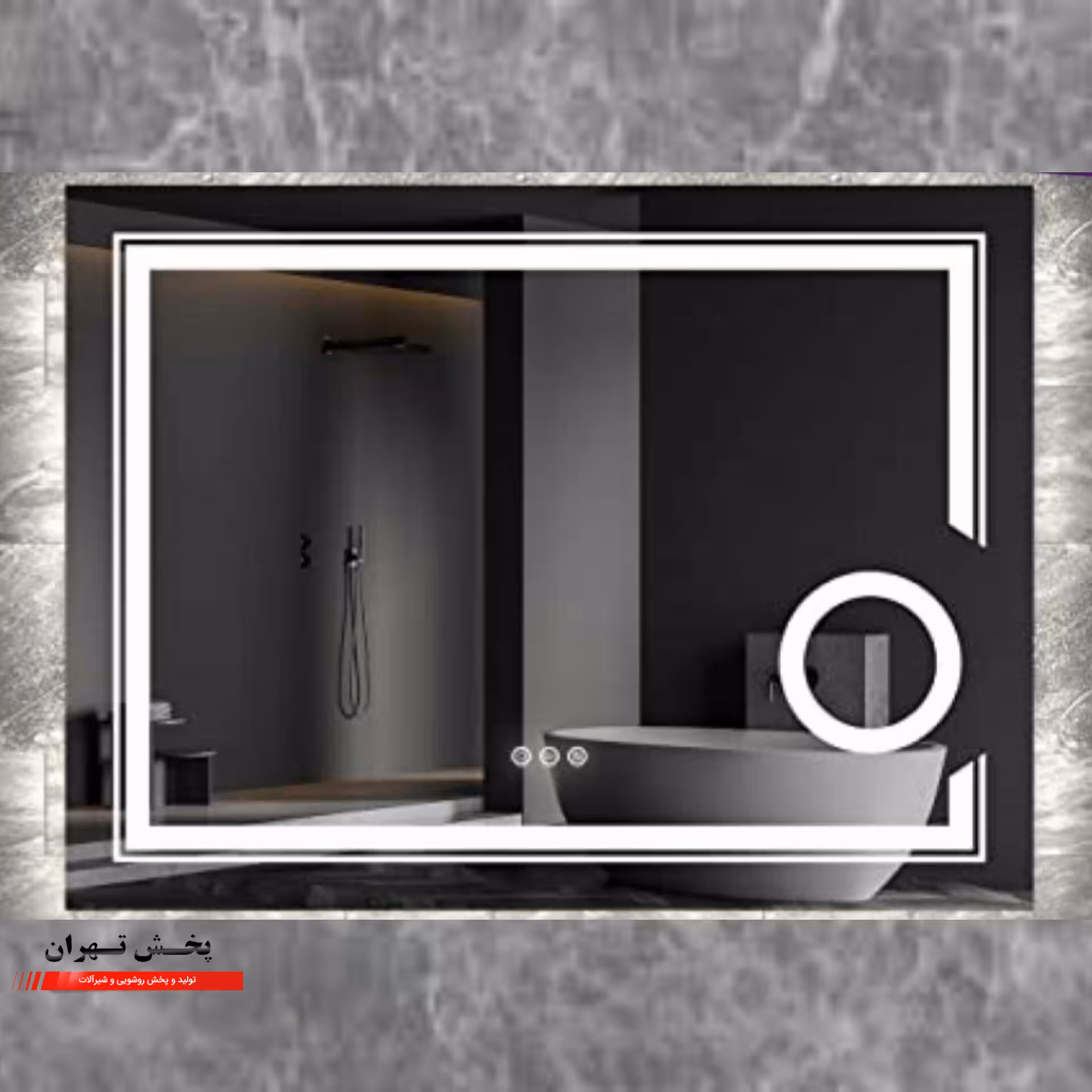 آینه بک لایت سند بلاست مدل m08 سایز 80*100