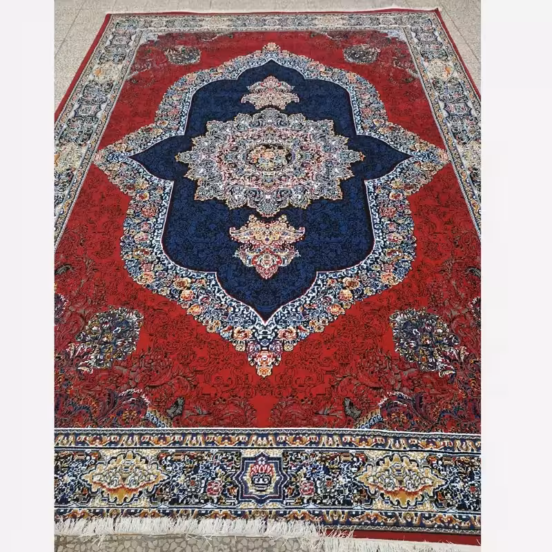 فرش 6متری ماشینی کاشان440شانه بی سی اف BCFارزان قیمت طرح کارینا لاکی(باارسال رایگان)