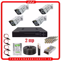 پکیج دوربین مداربسته 2 مگاپیکسل 4 کانال با دید در شب رنگی گودگارد مدل G-BA4312