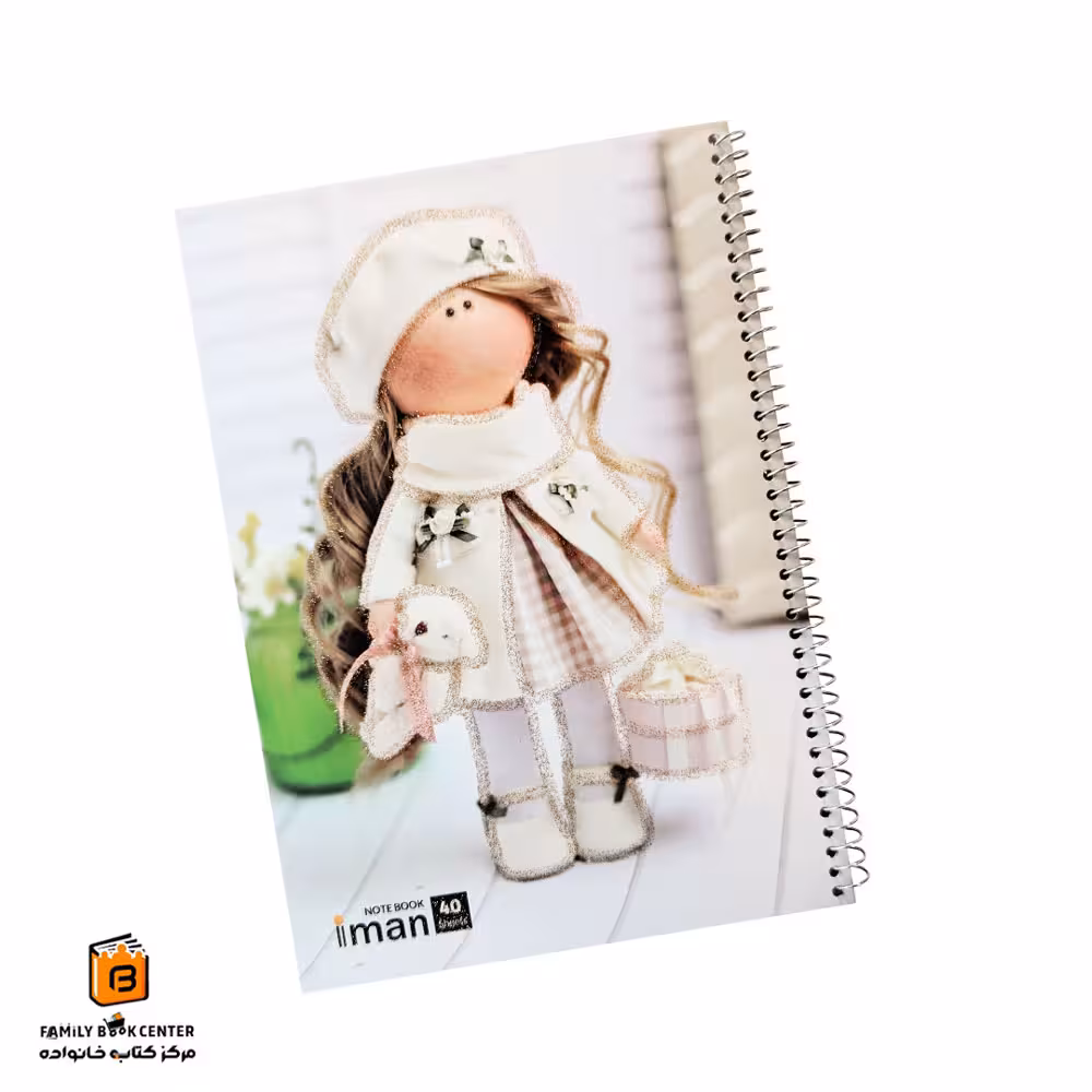 دفتر خط دار 40 برگ عروسکی ایمان (iman)