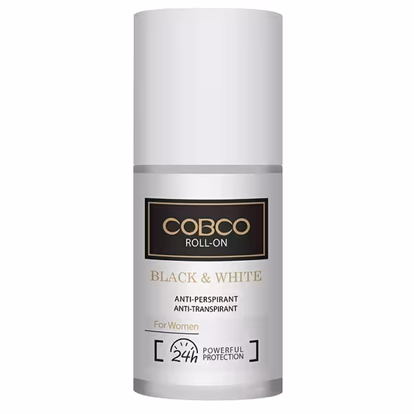 مام رول ضد تعریق زنانه بلک اند وایت کوبکو COBCO ROLL ON BLACK & WHITE 75 ML