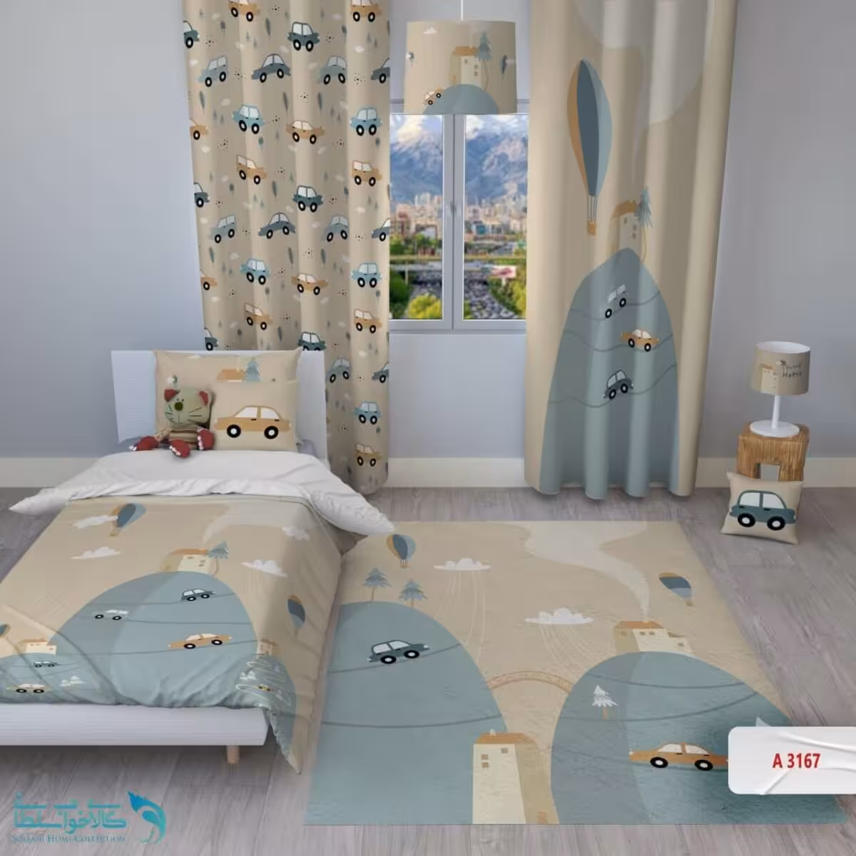 روتختی اتاق کودک طرح ماشین سایز یکنفره کد A3167