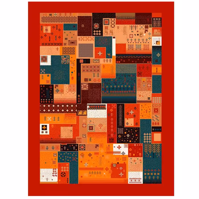 نخ و نقشه گبه کد 90019