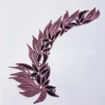 تکه دوزی حرارتی گل نگین دار 864