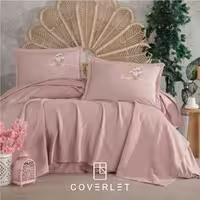 روتختی پیکه صورتی گلدوزی‌شده مدل Etta (100٪ پنبه)