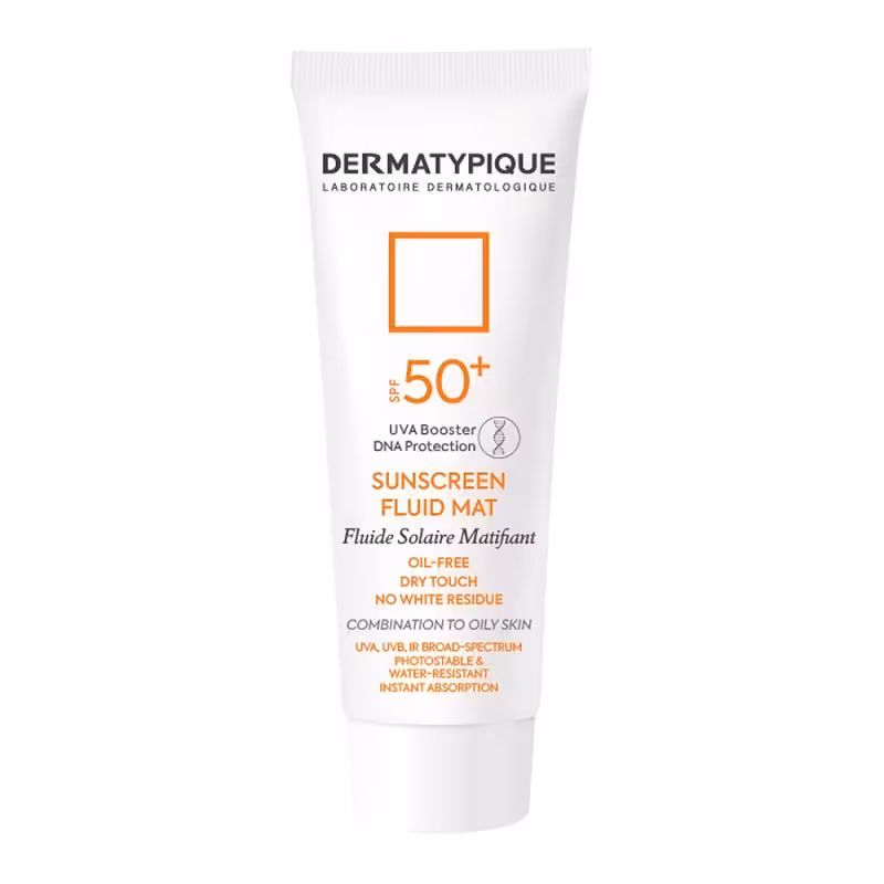 فلوئید ضدآفتاب بی رنگ پوست چرب درماتیپیک 50میلی لیتر | Dermatypique Sunscreen Fluid Mat SPF50