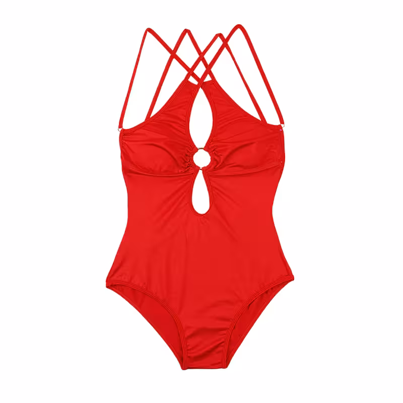 مایو کاپ دار پشت بند ضربدری اسلیپ