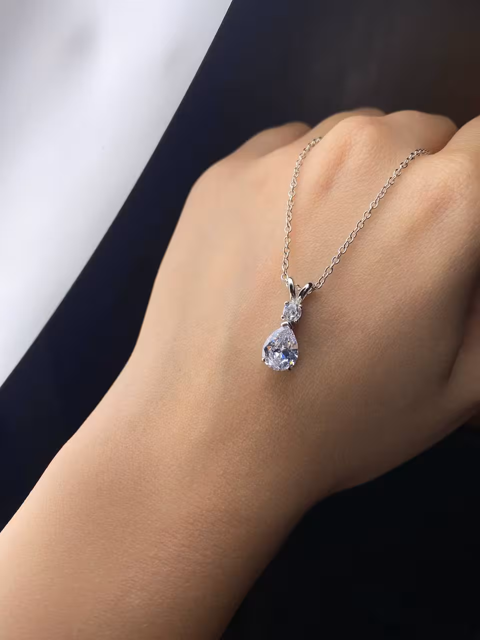 گردنبند وارداتی زنانه نقره کد 20233