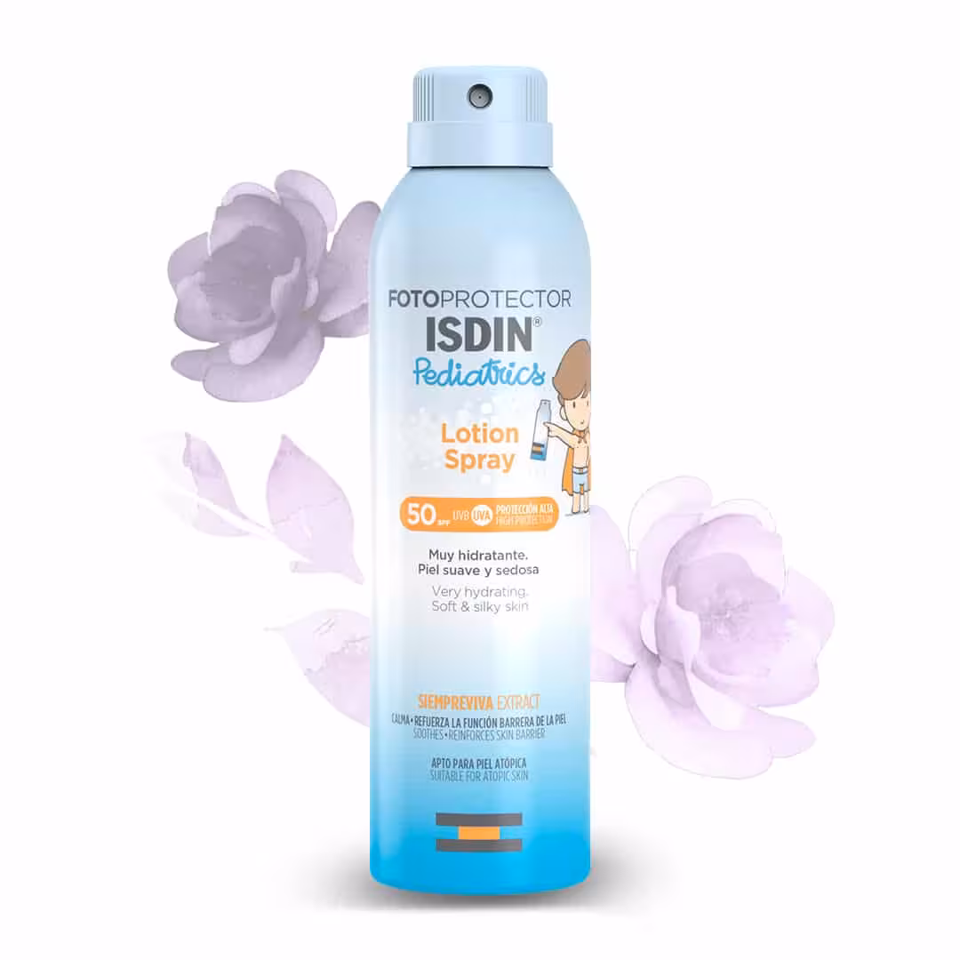 اسپری ضد آفتاب بی رنگ کودکان ایزدین اصل SPF50 ISDIN Fotoprotector Transparent Spray Wet Skin Pediatrics SPF 50