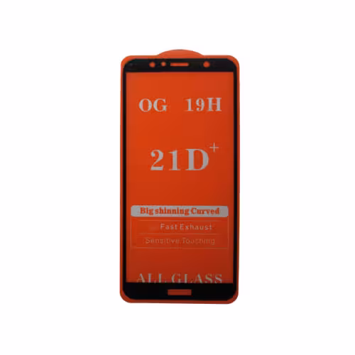 محافظ صفحه نمایش شیشه ای Huawei Y6 (2018) 21D مشکی