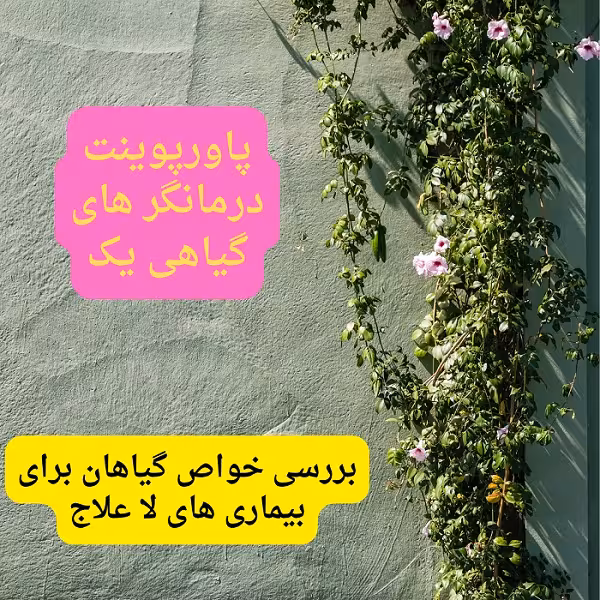 پاورپوینت درمانگرهای گیاهی یک