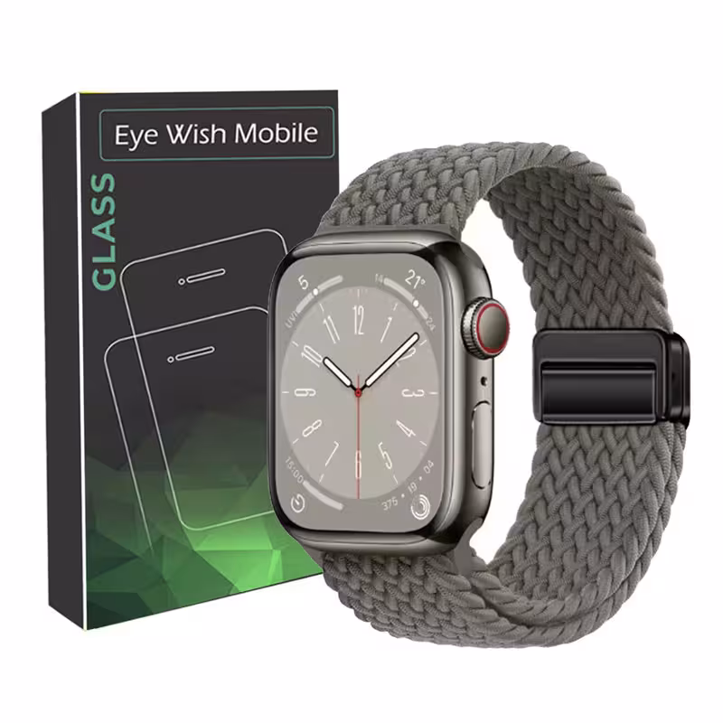 بند آی ویش مدل Braided Magntic مناسب برای اپل واچ سری Se/1/2/3/4/5/6/7/8/9/aluminumcase سایز 38 /40 / 41 میلی متری