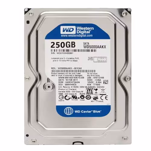 وسترن دیجیتال آبی ظرفیت 250 گیگابایت PC