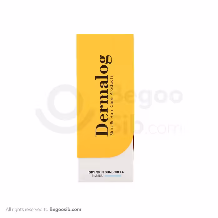 ضدآفتاب بی رنگ درمالوگ SPF50 مخصوص پوست خشک50 میلی لیتری