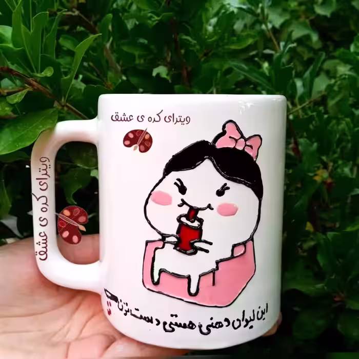 خرید ماگ-لیوان  دخترانه سرامیکی نقش