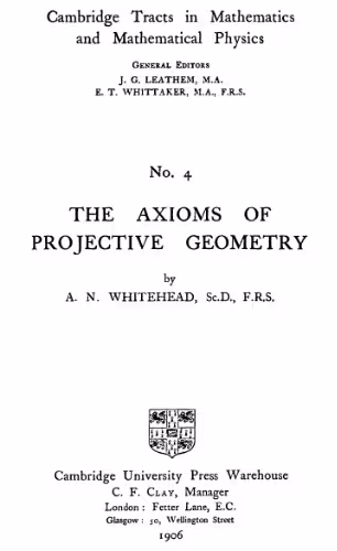 خرید و دانلود نسخه کامل کتاب The axioms of projective geometry
