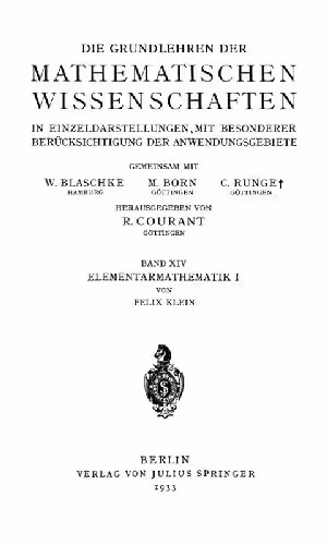 خرید و دانلود نسخه کامل کتاب Elementarmathematik vom hoeheren Standpunkte aus